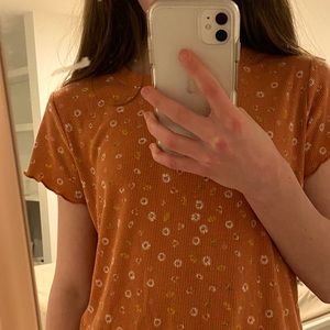 Flower print crop top